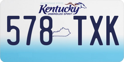 KY license plate 578TXK