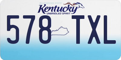 KY license plate 578TXL
