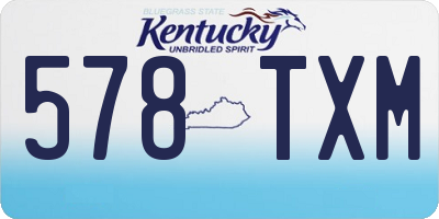 KY license plate 578TXM
