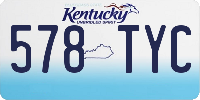 KY license plate 578TYC