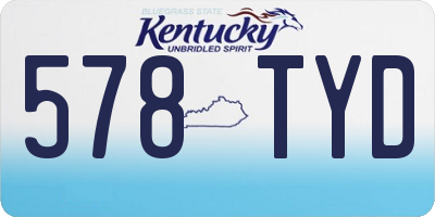 KY license plate 578TYD