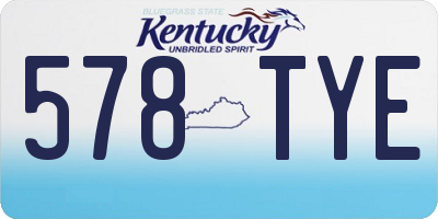 KY license plate 578TYE