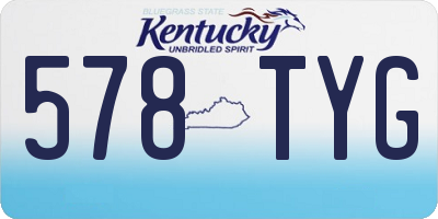 KY license plate 578TYG