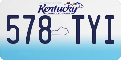 KY license plate 578TYI
