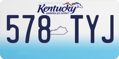 KY license plate 578TYJ