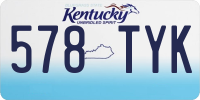 KY license plate 578TYK