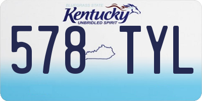 KY license plate 578TYL
