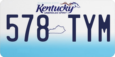 KY license plate 578TYM