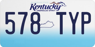 KY license plate 578TYP