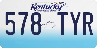 KY license plate 578TYR