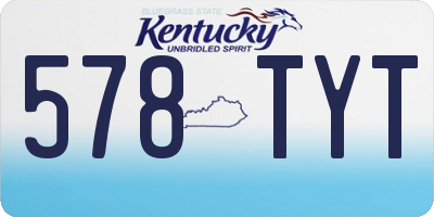 KY license plate 578TYT