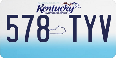 KY license plate 578TYV
