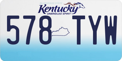 KY license plate 578TYW