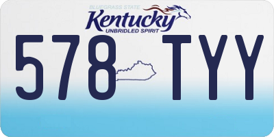 KY license plate 578TYY