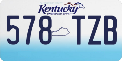 KY license plate 578TZB