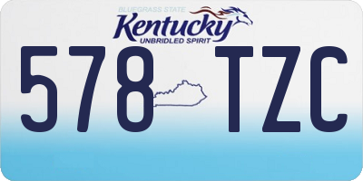 KY license plate 578TZC