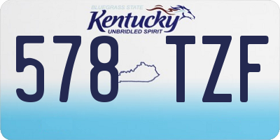 KY license plate 578TZF