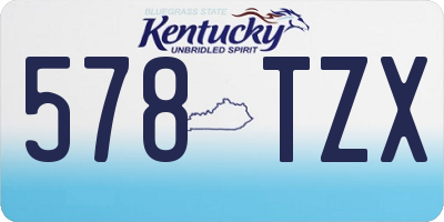 KY license plate 578TZX