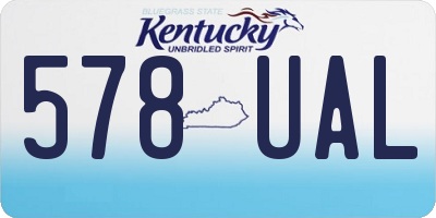 KY license plate 578UAL