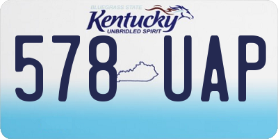 KY license plate 578UAP