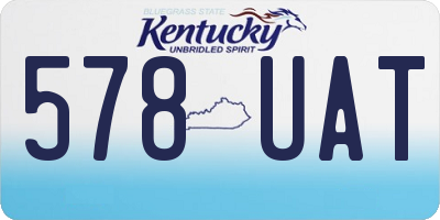 KY license plate 578UAT