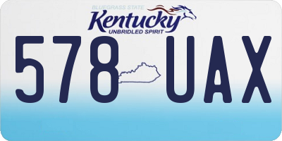 KY license plate 578UAX