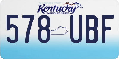 KY license plate 578UBF