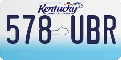 KY license plate 578UBR