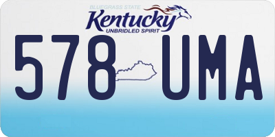 KY license plate 578UMA