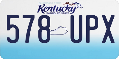 KY license plate 578UPX