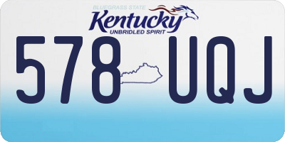 KY license plate 578UQJ