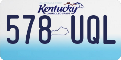 KY license plate 578UQL