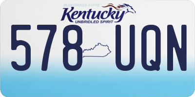 KY license plate 578UQN