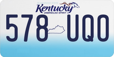 KY license plate 578UQO