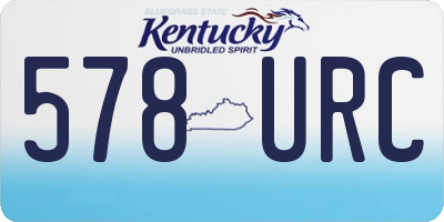 KY license plate 578URC