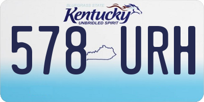 KY license plate 578URH