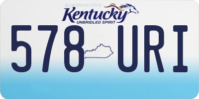 KY license plate 578URI