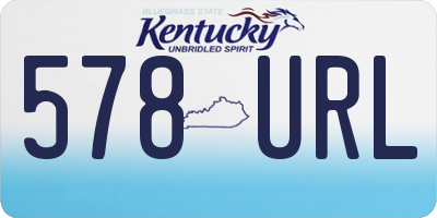 KY license plate 578URL