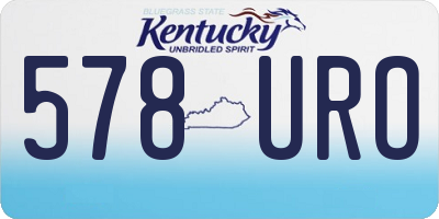 KY license plate 578URO