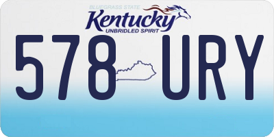 KY license plate 578URY