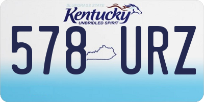 KY license plate 578URZ