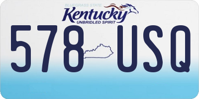 KY license plate 578USQ