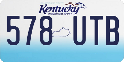 KY license plate 578UTB