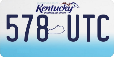 KY license plate 578UTC