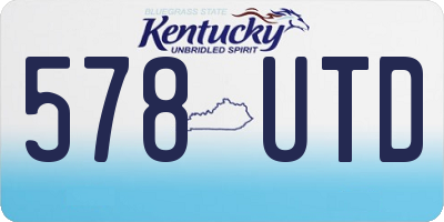 KY license plate 578UTD