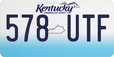 KY license plate 578UTF