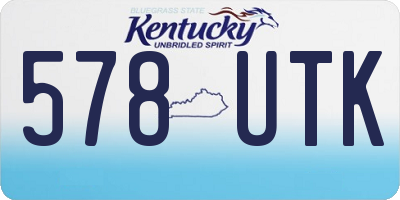 KY license plate 578UTK