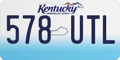 KY license plate 578UTL