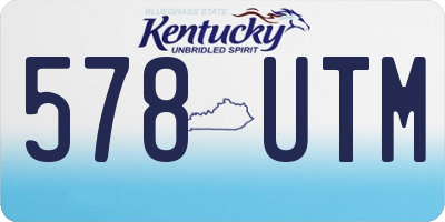 KY license plate 578UTM