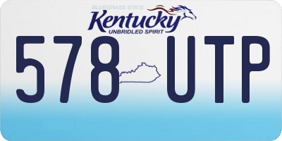 KY license plate 578UTP